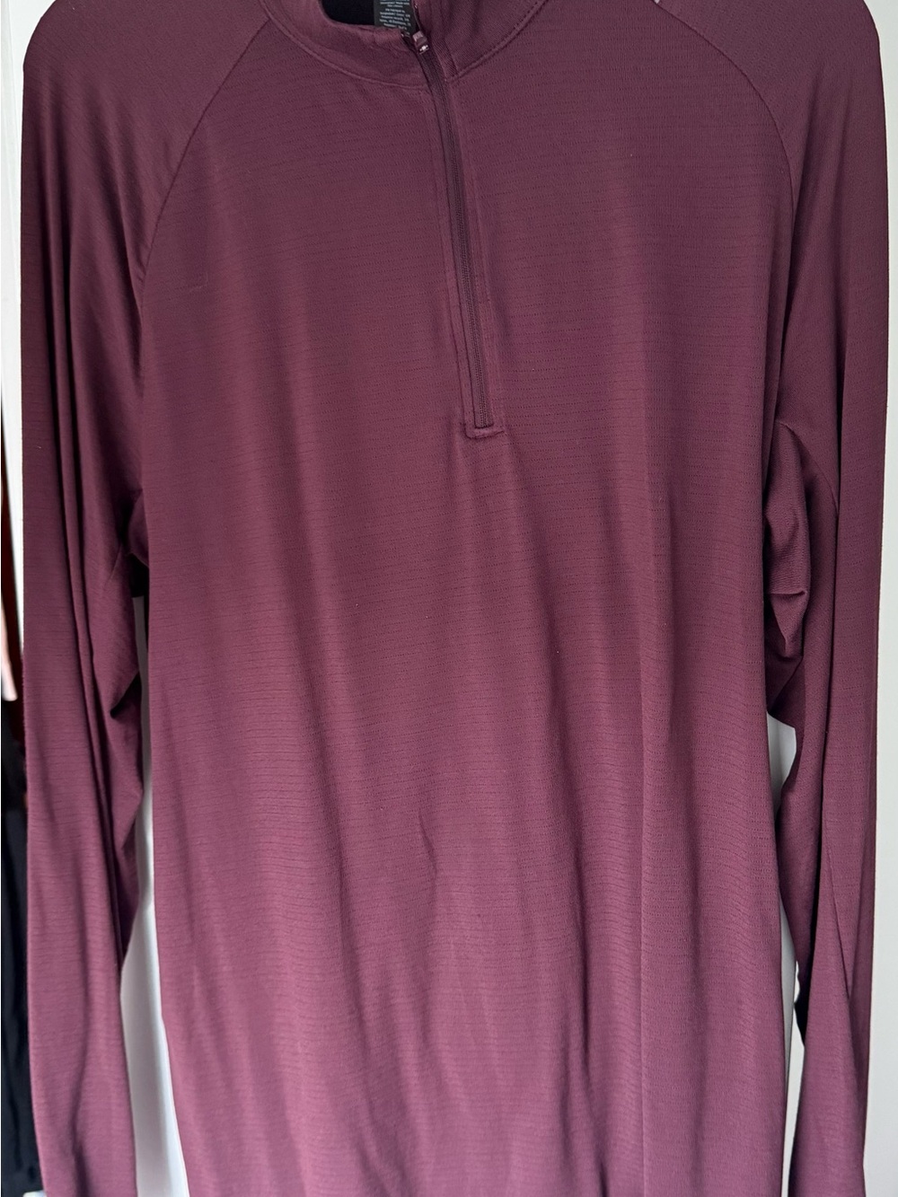 Lululemon Drysense Half Zip Training Pullover Maroon Red Plum Size XL